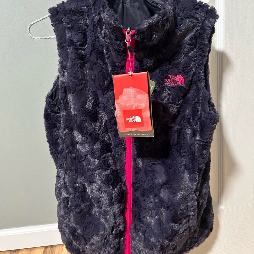 The North Face Greystone Purple Vest with Pink Details